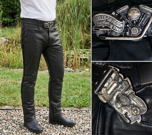 Lederhose seitenschnürung mit - lederhose,