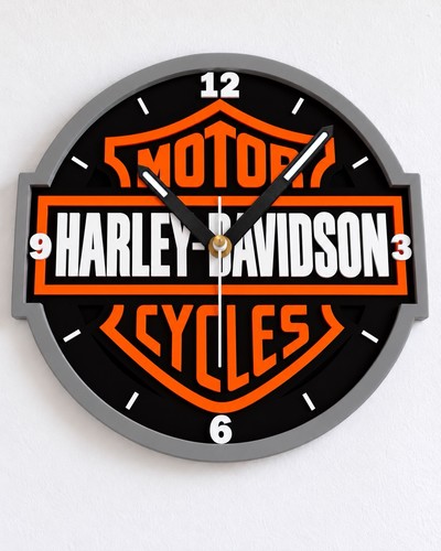 Harley davidson wanduhr - davidson, 3d